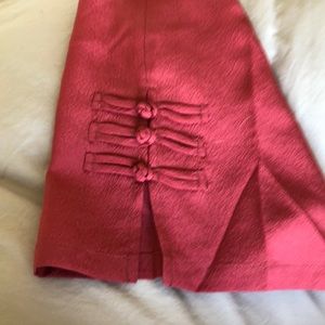 100% Silk Cropped Coral Pants